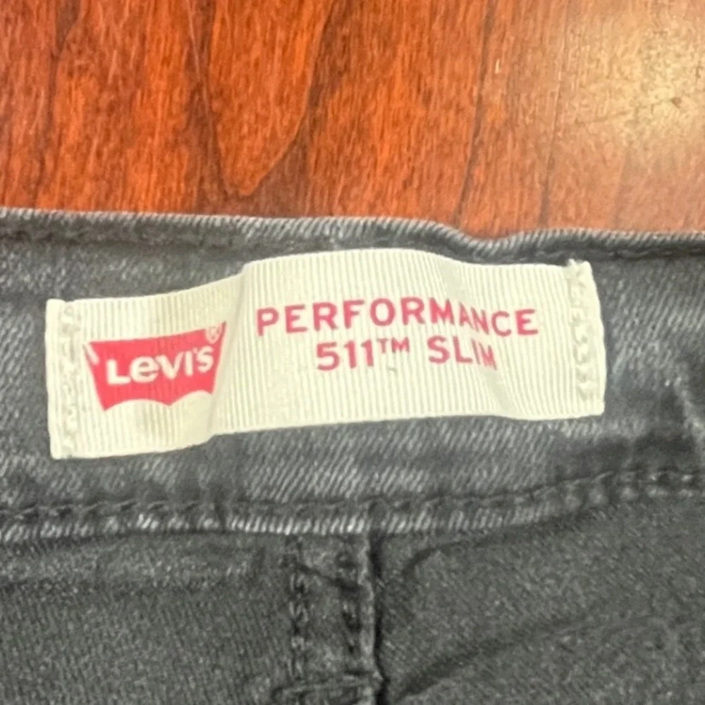 Levi's 511 Slim Jeans Kids Size 18 Tag 29x31 Meas 29x28.5 Black Performance Flaw